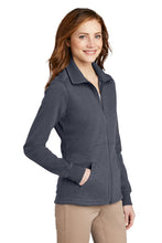 Load image into Gallery viewer, Port Authority® Ladies Slub Fleece Full-Zip Jacket-AMS Manufacturing and Printing