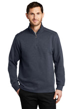 Load image into Gallery viewer, Port Authority Slub Fleece 1/4-Zip Pullover-AMS Manufacturing and Printing