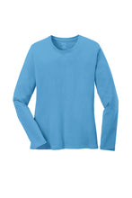 Load image into Gallery viewer, Port & Company® Ladies Long Sleeve Core Cotton Tee-AMS Manufacturing and Printing