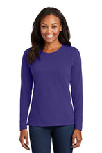 Load image into Gallery viewer, Port & Company® Ladies Long Sleeve Core Cotton Tee-AMS Manufacturing and Printing