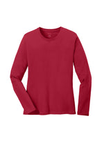 Load image into Gallery viewer, Port & Company® Ladies Long Sleeve Core Cotton Tee-AMS Manufacturing and Printing