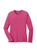 Load image into Gallery viewer, Port & Company® Ladies Long Sleeve Core Cotton Tee-AMS Manufacturing and Printing