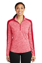 Load image into Gallery viewer, Sport-Tek Ladies PosiCharge Electric Heather Colorblock 1/4-Zip Pullover-AMS Manufacturing and Printing