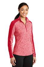 Load image into Gallery viewer, Sport-Tek Ladies PosiCharge Electric Heather Colorblock 1/4-Zip Pullover-AMS Manufacturing and Printing