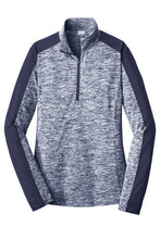 Load image into Gallery viewer, Sport-Tek Ladies PosiCharge Electric Heather Colorblock 1/4-Zip Pullover-AMS Manufacturing and Printing