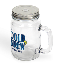 Load image into Gallery viewer, 12oz Round Clear Glass Mason Jar With Handle, Lid And Straw - AMS Manufacturing and Printing