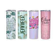 Load image into Gallery viewer, 20oz Shimmer Stainless Steel Tumbler With Straw & Lid - AMS Manufacturing and Printing
