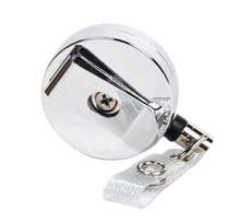 Load image into Gallery viewer, Silver Metal Badge Reel With Insert - AMS Manufacturing and Printing