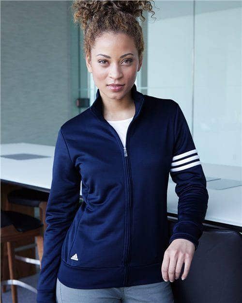 Adidas - Women's 3-Stripes French Terry Full-Zip Jacket - AMS Manufacturing and Printing