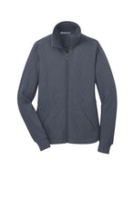Load image into Gallery viewer, Port Authority® Ladies Slub Fleece Full-Zip Jacket-AMS Manufacturing and Printing

