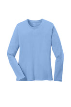 Load image into Gallery viewer, Port &amp; Company® Ladies Long Sleeve Core Cotton Tee-AMS Manufacturing and Printing
