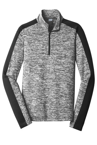 Sport-Tek PosiCharge Electric Heather Colorblock 1/4-Zip Pullover-AMS Manufacturing and Printing