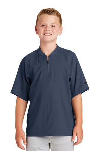 Our New Era® Youth Cage Short Sleeve 1/4-Zip Jacket-AMS Manufacturing and Printing