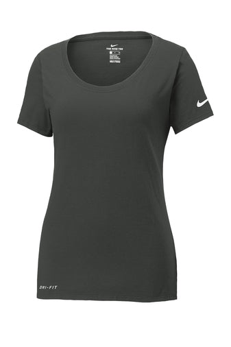 Nike Ladies Dri-FIT Cotton/Poly Scoop Neck Tee-AMS Manufacturing and Printing