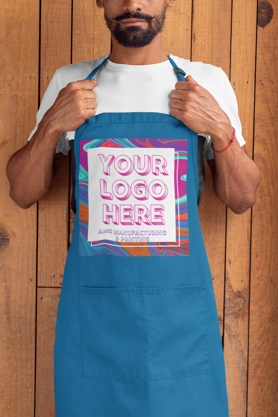 Full-Length Apron with Pockets - AMS Manufacturing and Printing